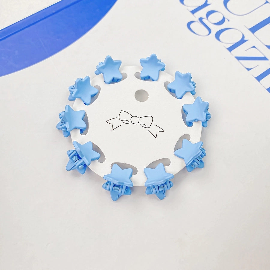 basic star flower plastic handmade hair claws