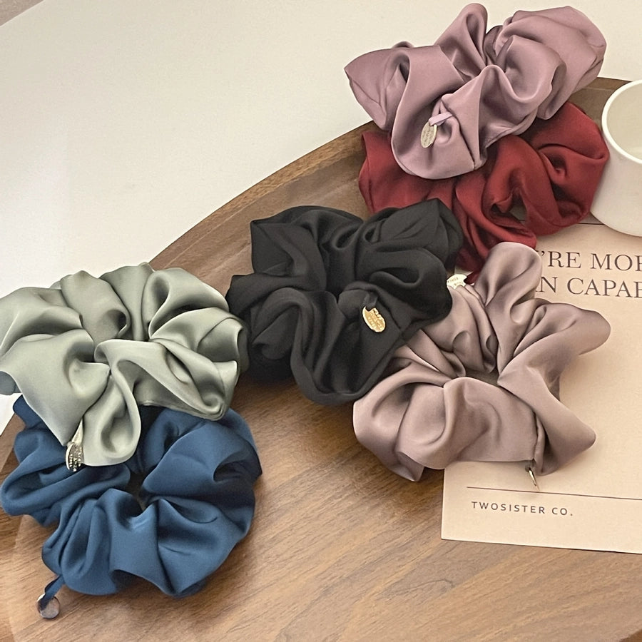 High-grade high-quality satin large intestine hair ring temperament fat intestine ring Korean style hair rope simple head rope women's headdress