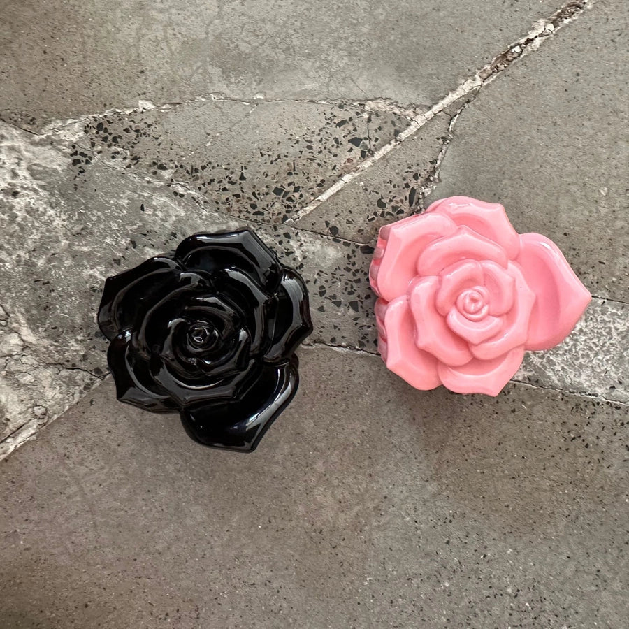 Women's IG Style Korean Style Rose Plastic Stoving Varnish Hair Clip