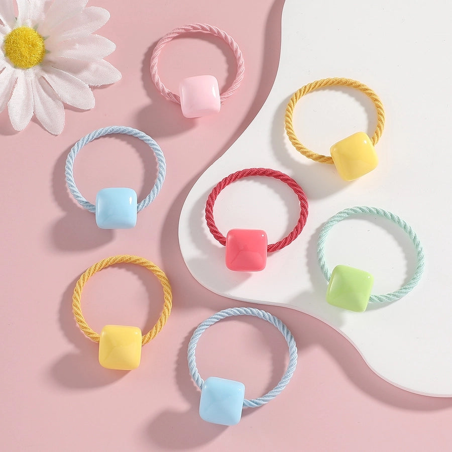 Kid'S Simple Style Classic Style Solid Color Resin Hair Tie