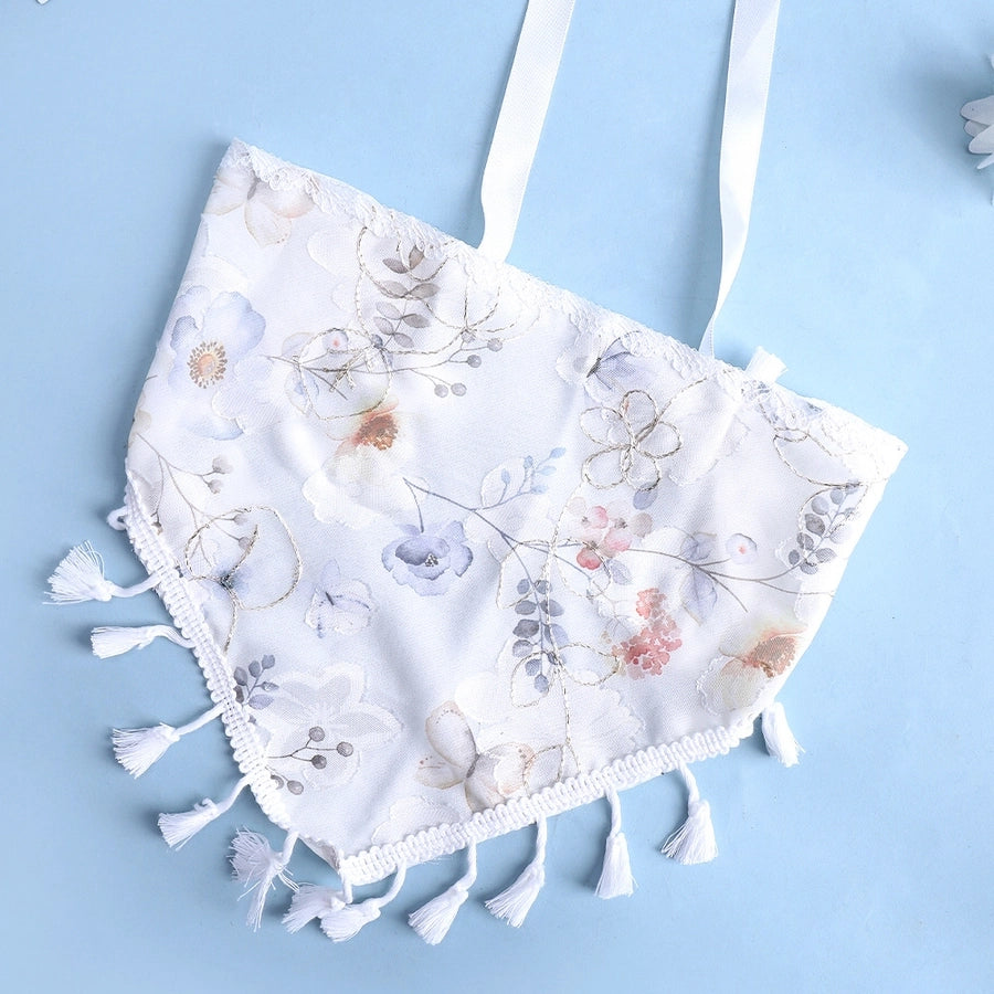 Women's Pastoral Flower Cloth Tassel Hair Band