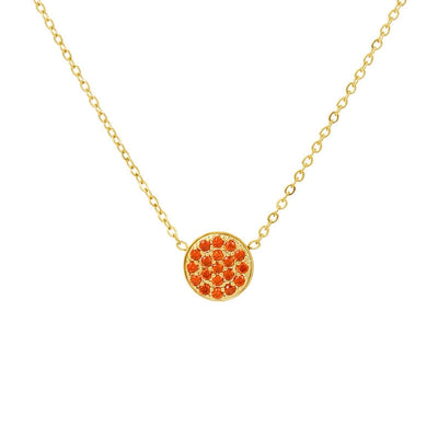 Jewelry IG Style Simple Style Round 304 Stainless Steel Zircon 14K Gold Plated Inlay Necklace