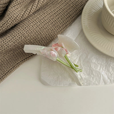 Women's Elegant Simple Style Flower Acetic acid sheets Hair Claws