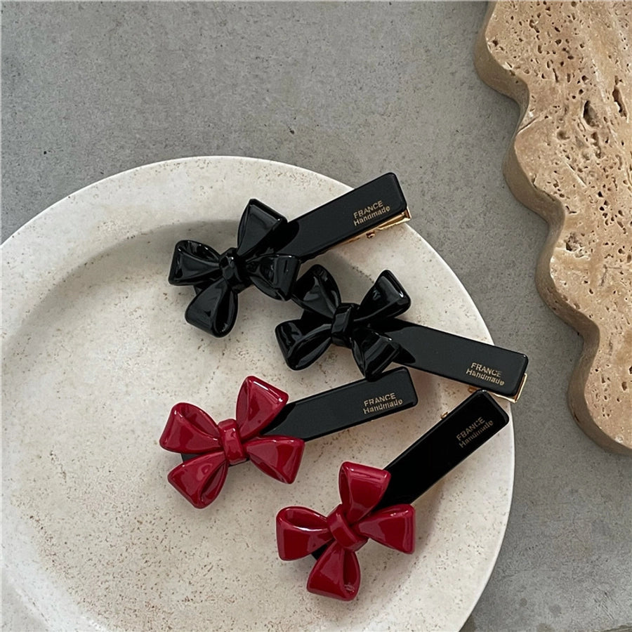 sweet bow knot arylic hair clip