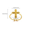 Jewelry Casual Vintage Style Streetwear Cross 304 Stainless Steel 18K Gold Plated Open Rings