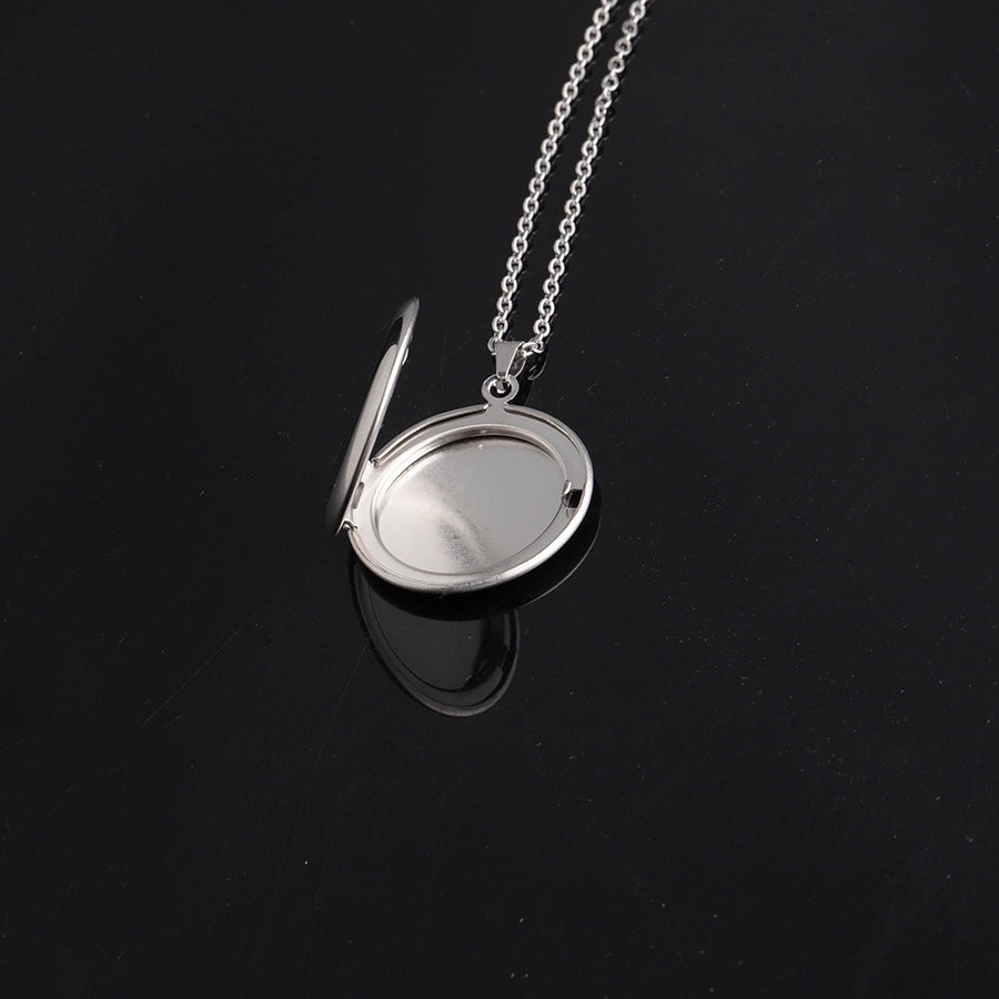Jewelry IG Style Modern Style Classic Style Round 304 Stainless Steel Plating Pendant Necklace