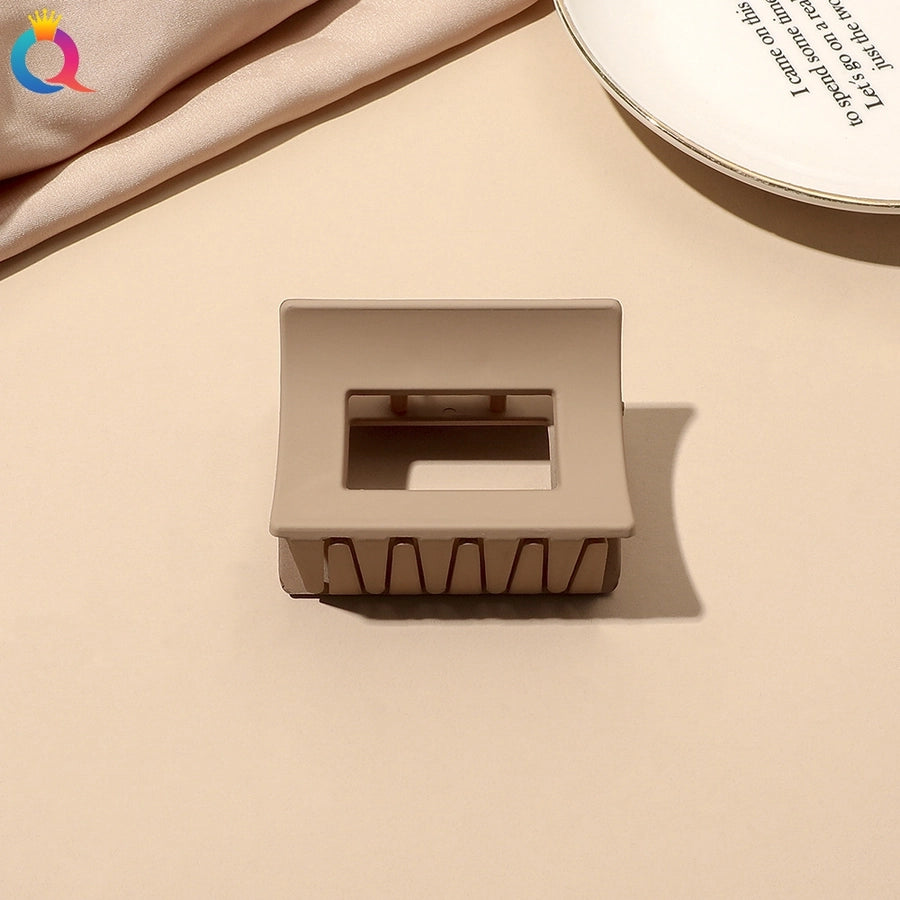 fashion solid color plastic metal hair claws 1 piece