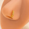 1 Piece Nose Rings & Studs Simple Style Geometric Heart Shape Alloy Plating Inlay Rhinestones Nose Rings & Studs