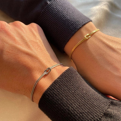 Casual Sweet Artistic Knot 304 Stainless Steel Bracelets In Bulk