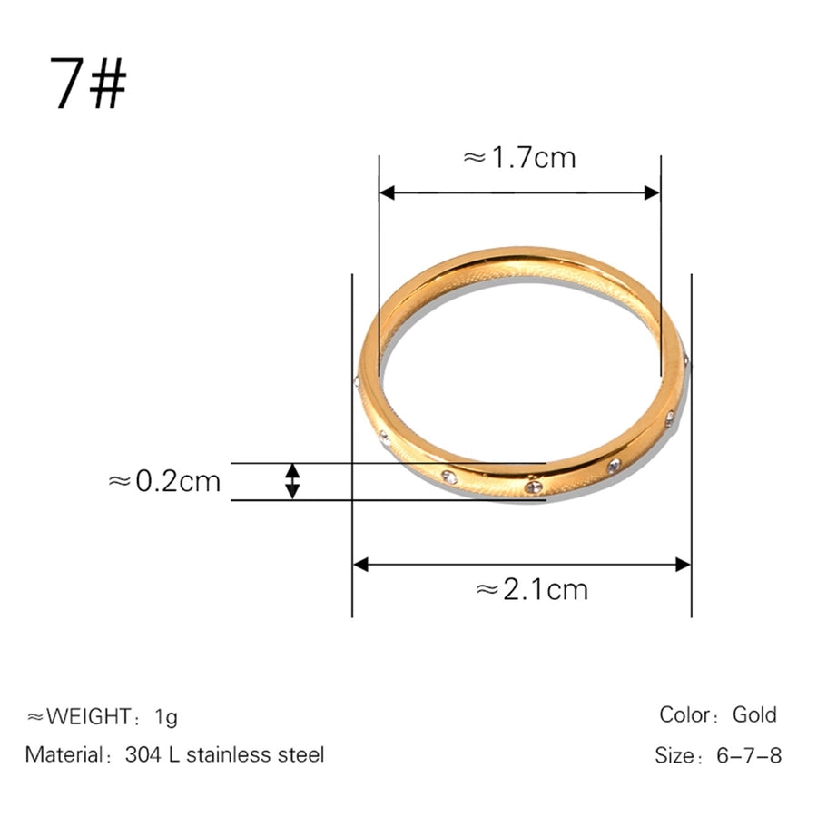 Simple Fashion Diamond Water Drop Simple Bracelet Ring 18K Zircon Niche Ring Female Titanium Steel No Fading Ornament