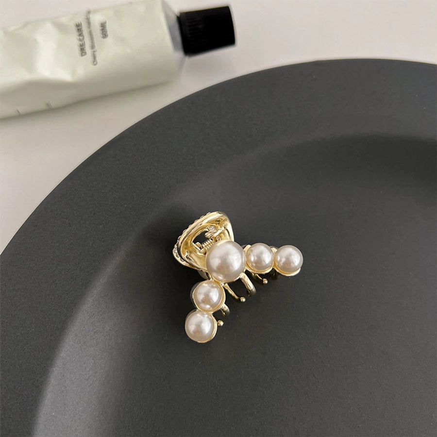 women's simple style solid color alloy plating hair claws