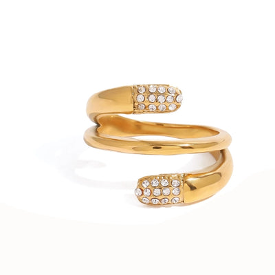 Jewelry Casual Simple Style Irregular 304 Stainless Steel Open Rings