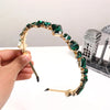 lady streetwear geometric alloy plating inlay rhinestones hair band