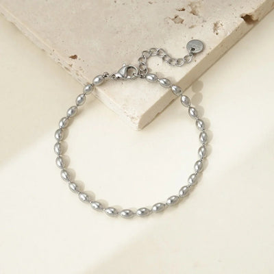 Simple Style Oval 304 Stainless Steel 14K Gold Plated Bracelets In Bulk