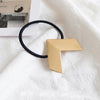 Women's Simple Style Heart Shape Metal Plating Hair Tie