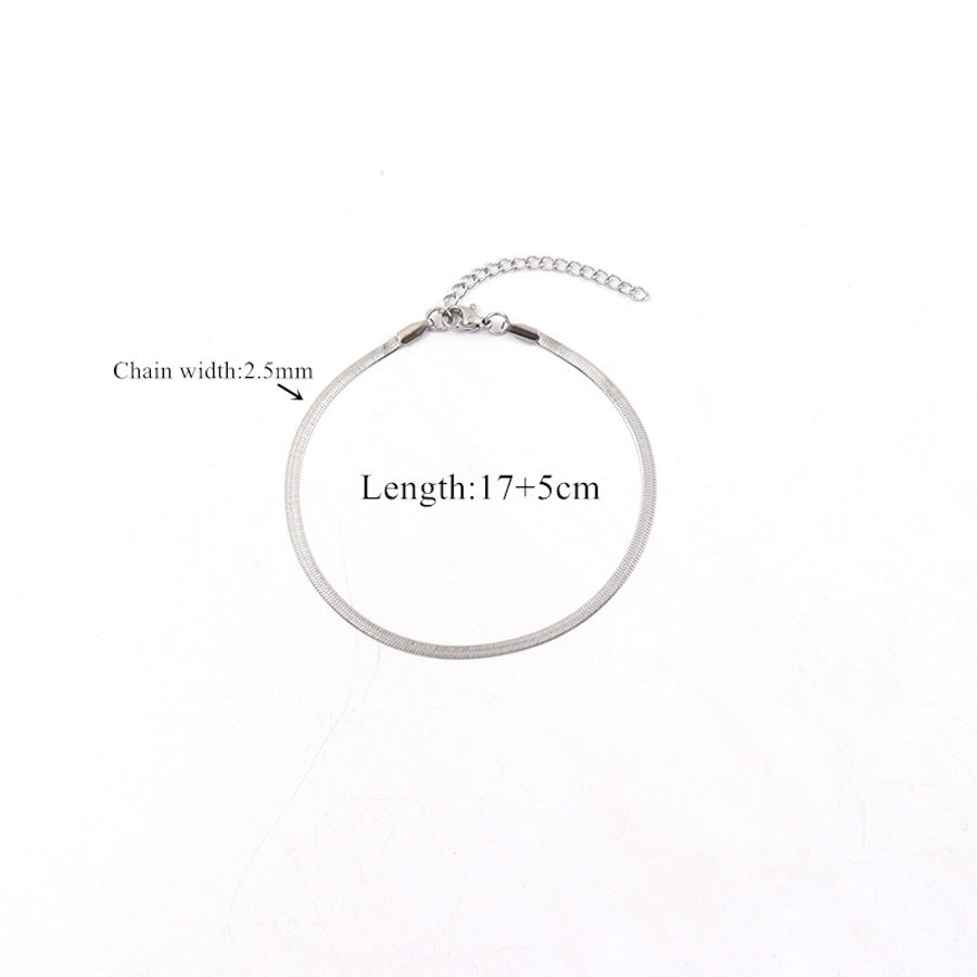 Elegant Simple Style Classic Style Chains Print 201 Stainless Steel Bracelets In Bulk