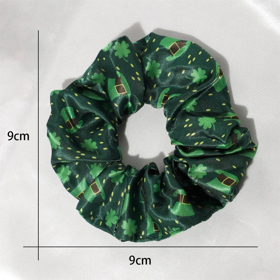 Women's Simple Style Artistic Four Leaf Clover satin Hair Tie