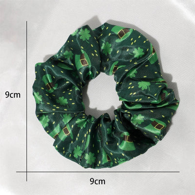 Women's Simple Style Artistic Four Leaf Clover satin Hair Tie