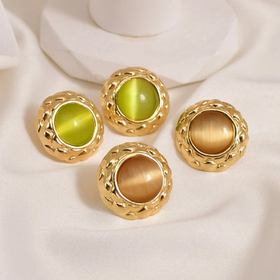 1 Pair Vintage Style Classic Style Shiny Geometric 304 Stainless Steel 18K Gold Plated Ear Studs