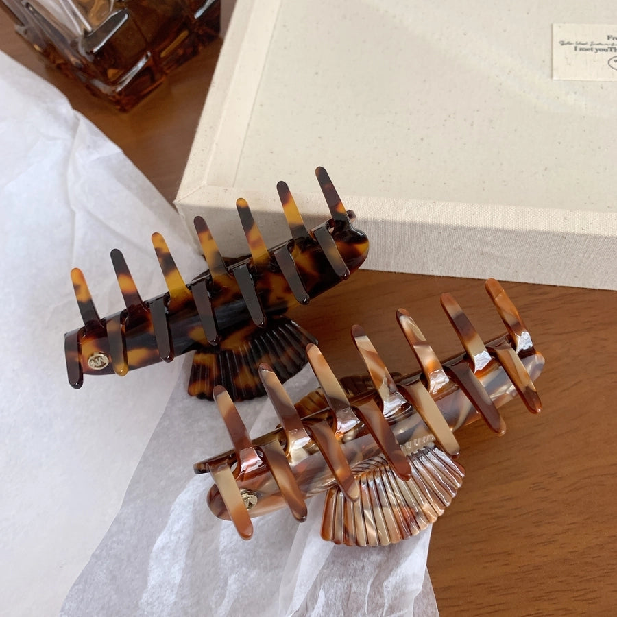 Women's Korean Style Leopard Acetic acid sheets Hair Claws