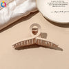 fashion solid color plastic metal hair claws 1 piece