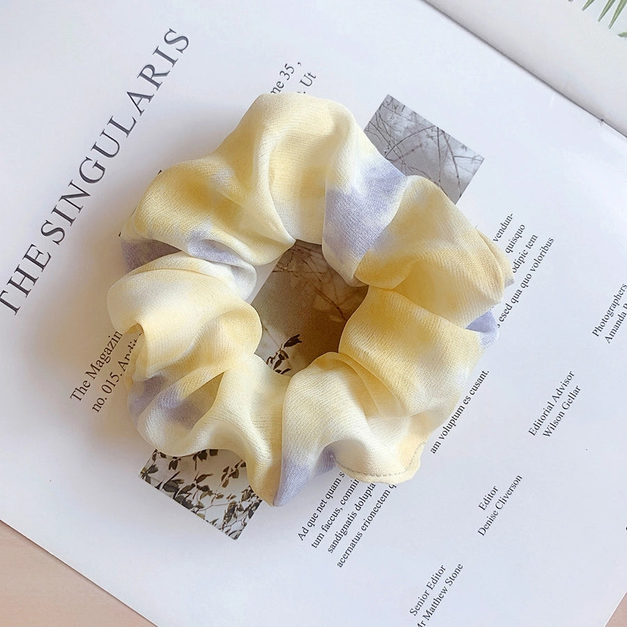 Women's Simple Style Round Cloth Polyester Hair Tie