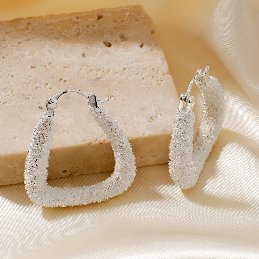 1 Pair Elegant Business Tropical Geometric Asymmetrical Copper K Gold Plated Earrings