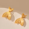 1 Pair Hawaiian Vacation Beach Fish Tail 304 Stainless Steel 18K Gold Plated Drop Earrings