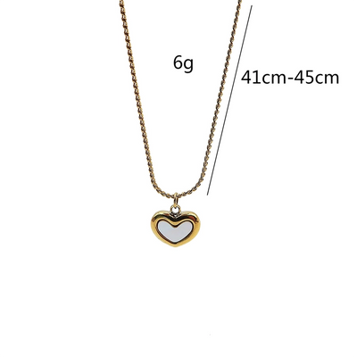 Jewelry Elegant Heart Shape Titanium Steel Jewelry Set