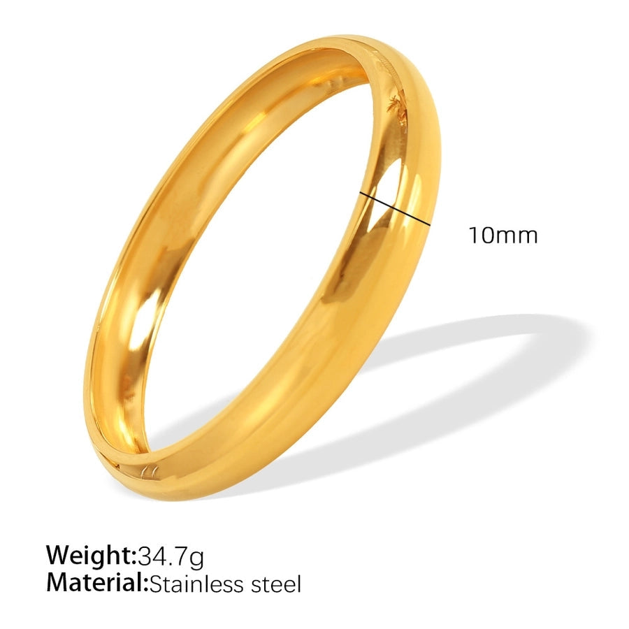 Simple Style Solid Color Titanium Steel Bangle In Bulk