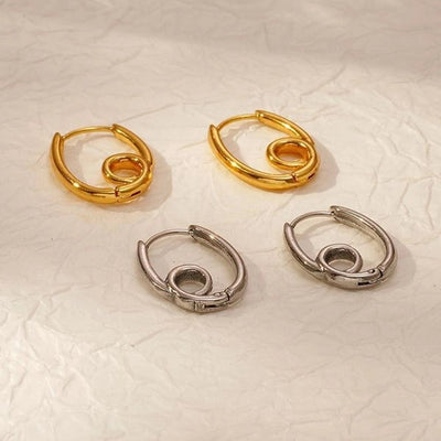 1 Pair IG Style Solid Color Knot Plating 304 Stainless Steel 18K Gold Plated Earrings