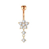 1 Piece 1 Set Belly Rings Simple Style Heart Shape Butterfly 316L Stainless Steel  Inlay Zircon Belly Rings