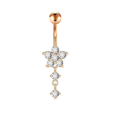 1 Piece 1 Set Belly Rings Simple Style Heart Shape Butterfly 316L Stainless Steel  Inlay Zircon Belly Rings