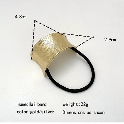 Women's Modern Style Simple Style Semicircle Alloy Elastic Band Hair Tie