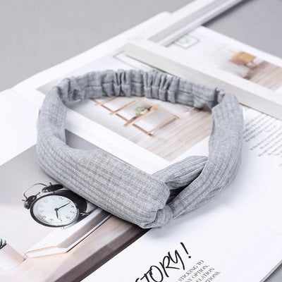 casual simple style stripe solid color cloth stripe hair band