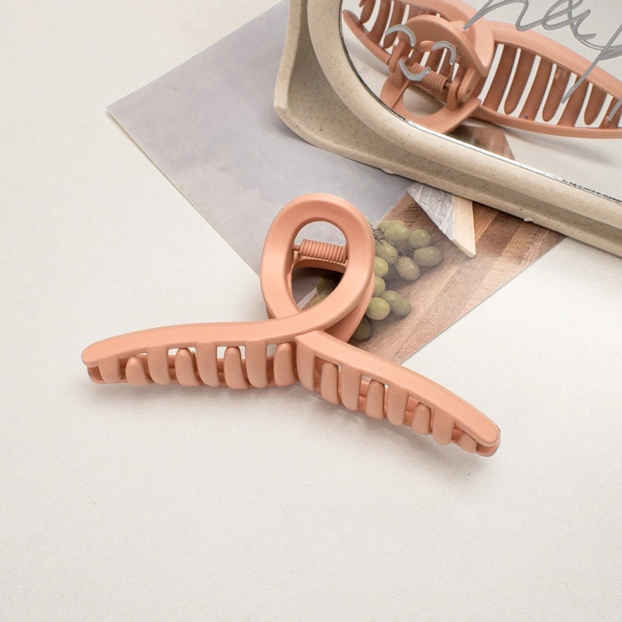 simple style solid color plastic resin spray paint hair clip 1 piece