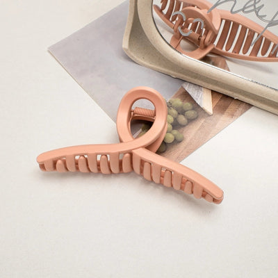 simple style solid color plastic resin spray paint hair clip 1 piece