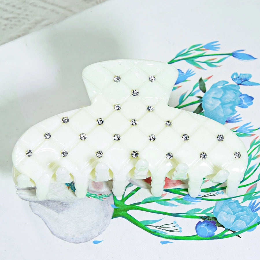 fashion solid color arylic plating hair claws 1 piece