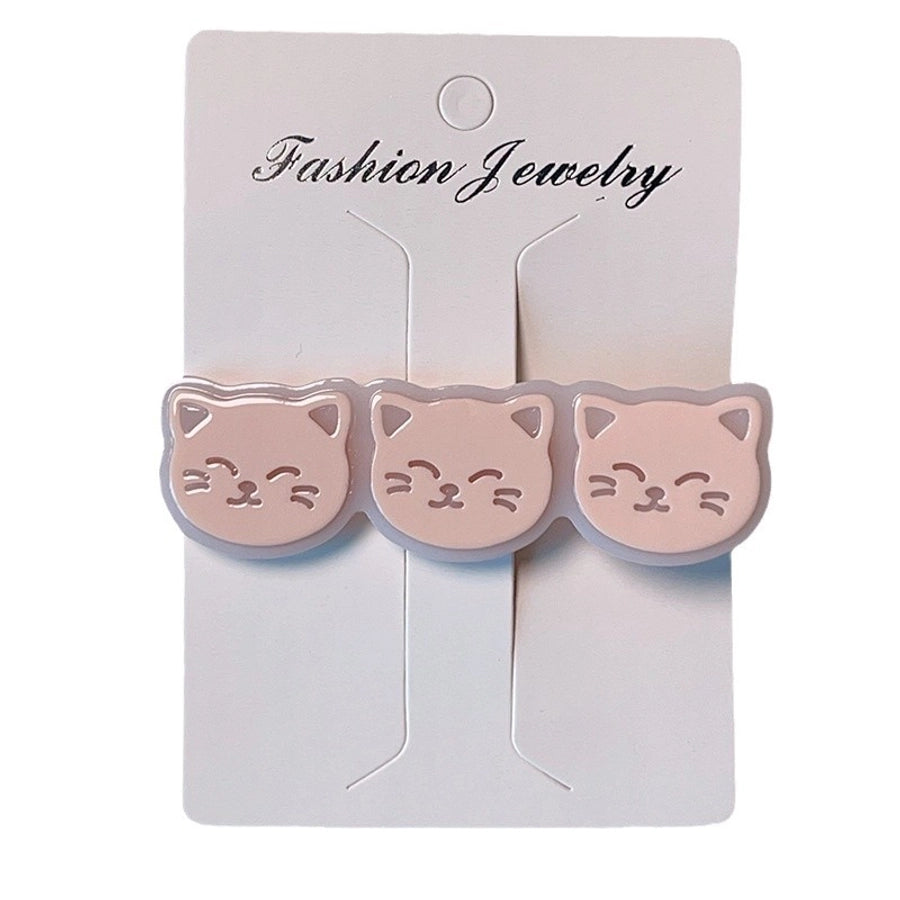 Women's Cartoon Style Cat Acetic acid sheets Hair Clip