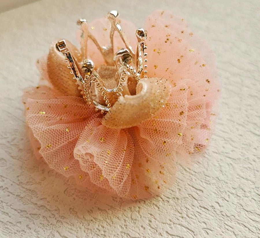 fashion crown gauze epoxy inlay rhinestones hair clip hair band 1 piece