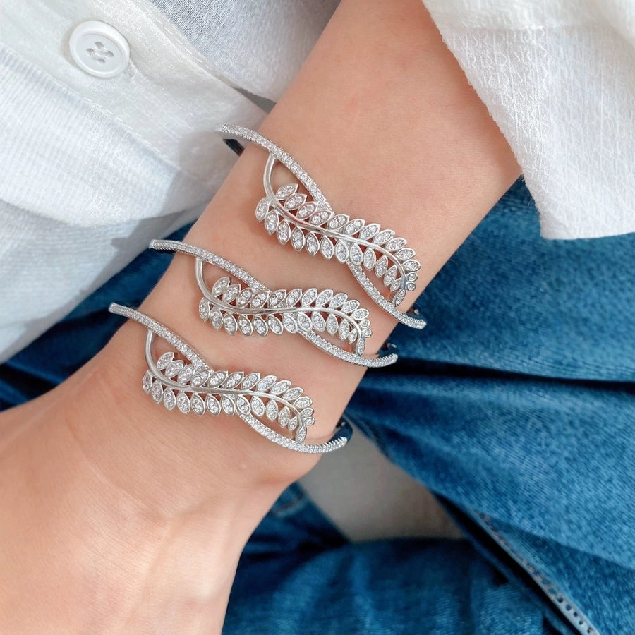 Jewelry Vintage Style Classic Style Grain Copper Zircon Plating Rings Bracelets