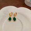 1 Pair IG Style French Style Classic Style Geometric Round Heart Shape Plating Titanium Steel Drop Earrings Earrings Ear Studs