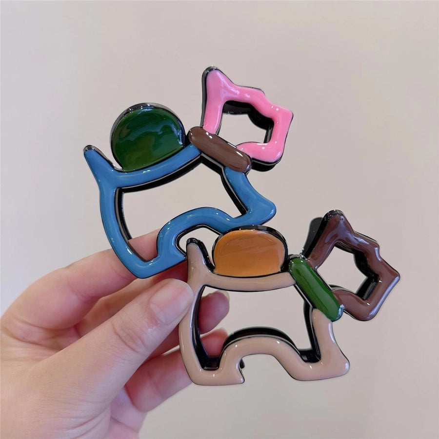 Cartoon Style Cute Sweet Women's Dog Resin Hollow Out Hair Claws