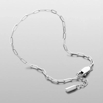 Simple Style Classic Style Paper Clip 304 Stainless Steel Paperclip Chain Bracelets In Bulk