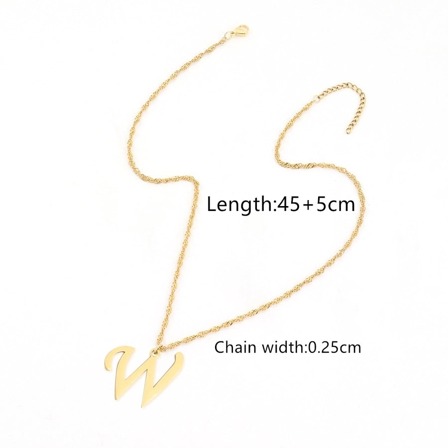 Jewelry Elegant Simple Style Classic Style Letter 201 Stainless Steel 304 Stainless Steel Pendant Necklace