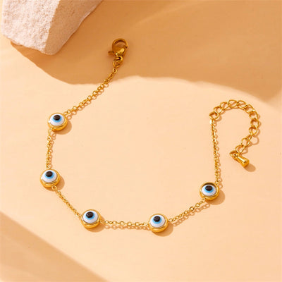 Modern Style Classic Style Eye 304 Stainless Steel Bracelets In Bulk