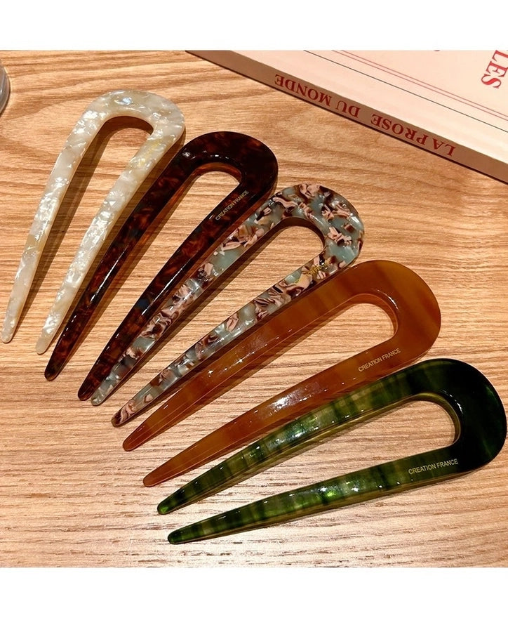 New Chinese style U-shaped hairpin female  new ball head updo artifact insert comb back head headdress fixed chopsticks