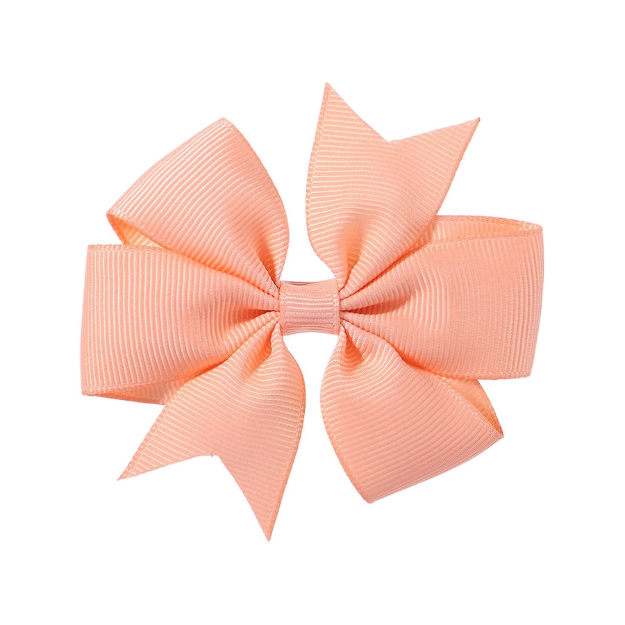 fashion solid color bow knot cloth hair clip 1 piece