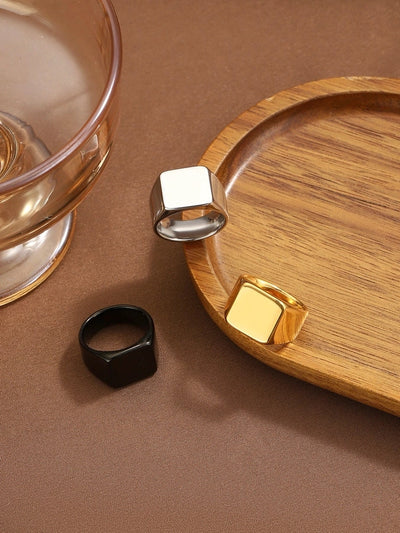 Jewelry Simple Style Geometric 304 Stainless Steel Rings