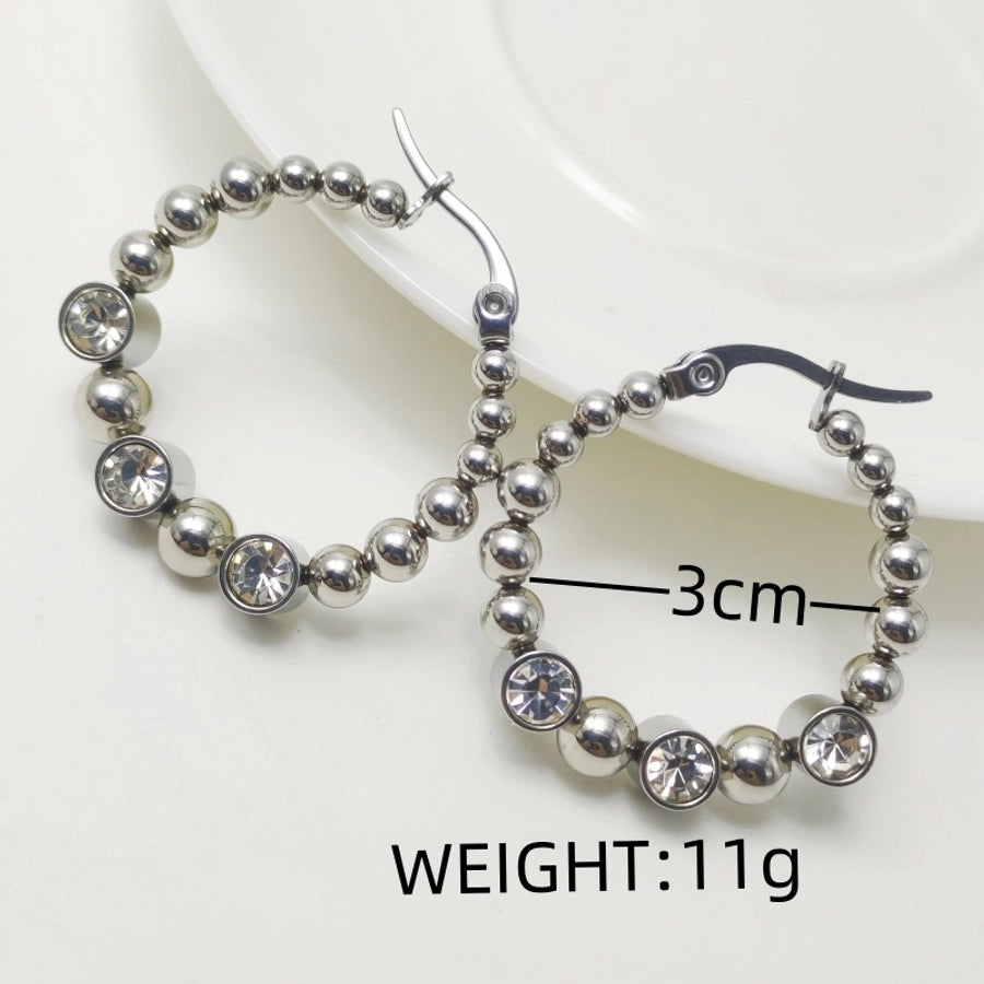 1 Pair IG Style Simple Style Geometric 304 Stainless Steel 18K Gold Plated Earrings